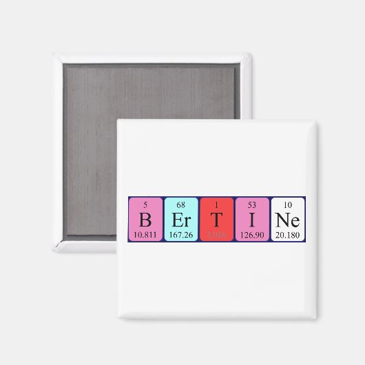 Bertine periodieke table name magnet (Voorkant / Achterkant)