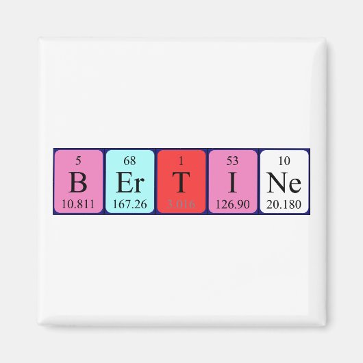 Bertine periodieke table name magnet (Voorkant)
