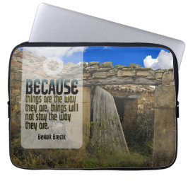 Bertolt Brecht Inspirerend Quote "Veranderen" Laptop Sleeve