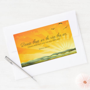 Bertolt Brecht Inspirerend Quote "Veranderen" Rechthoekige Sticker