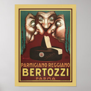 Bertozzi Cheese Advertisement uit 1930 Poster
