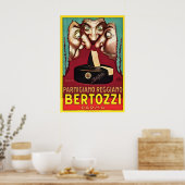 Bertozzi Parma Italiaanse kaas Parmigiano antiek Poster (Keuken)