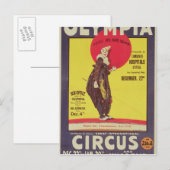 Bertram Mills circus poster Briefkaart (Voorkant / Achterkant)