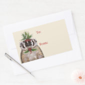 Bertrand de badger kerst van/naar stickers (Envelop)