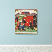 Bertrand du Guesclin voor Charles V Canvas Afdruk (Insitu (Houten vloer))