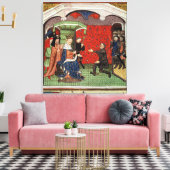 Bertrand du Guesclin voor Charles V Canvas Afdruk (Insitu (Woonkamer))