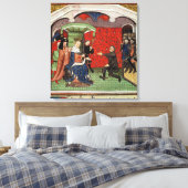 Bertrand du Guesclin voor Charles V Canvas Afdruk (Insitu (Slaapkamer))