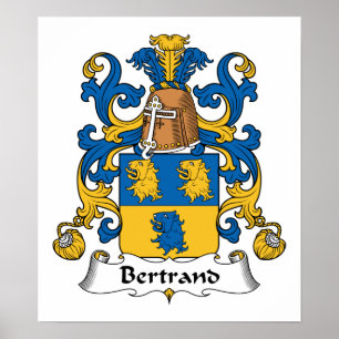 Bertrand Family Crest Poster