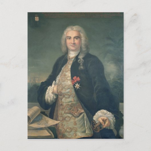 Bertrand-Francois Mahe de la Bourdonnais Briefkaart (Voorkant)