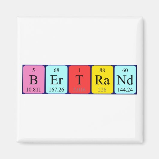 Bertrand periodieke lijstnaam magnet (Voorkant)