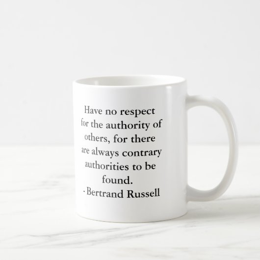Bertrand Russell - Autoriteit Koffiemok (Rechts)