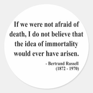 Bertrand Russell Citaat 1a Ronde Sticker