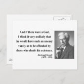 Bertrand Russell Citaat 3b Briefkaart (Voorkant / Achterkant)