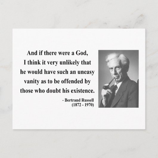 Bertrand Russell Citaat 3b Briefkaart (Voorkant)