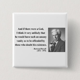 Bertrand Russell Citaat 3b Vierkante Button 5,1 Cm