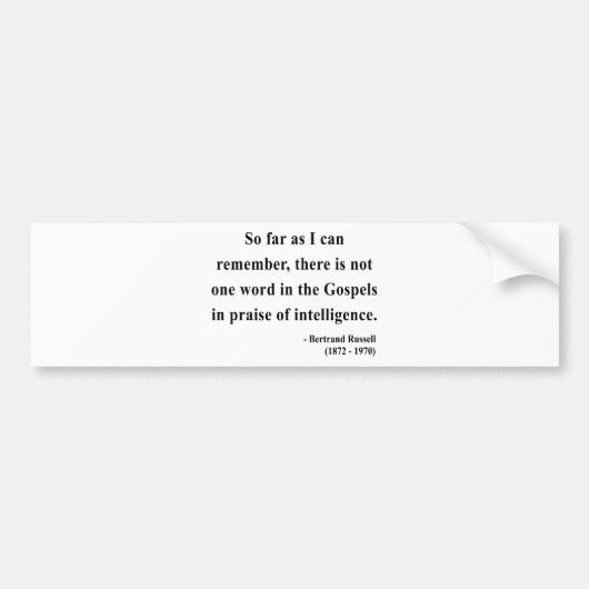 Bertrand Russell Quote 2a Bumpersticker (Voorkant)