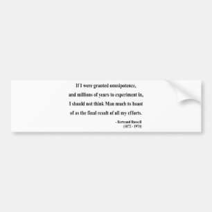Bertrand Russell Quote 4a Bumpersticker