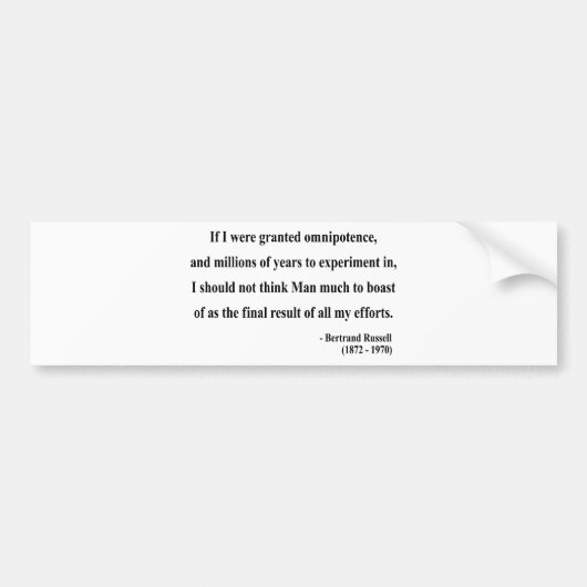 Bertrand Russell Quote 4a Bumpersticker (Voorkant)