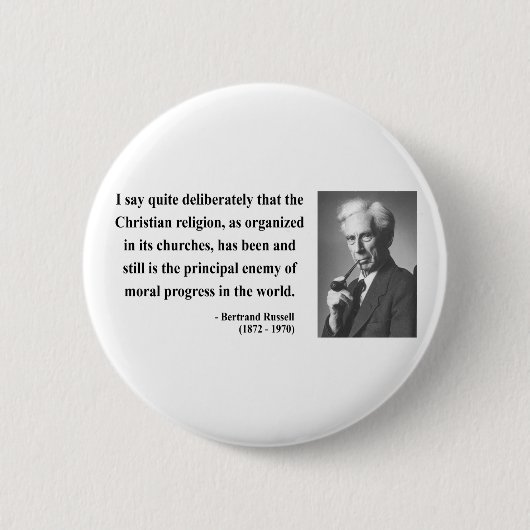 Bertrand Russell Quote 5b Ronde Button 5,7 Cm (Voorkant)
