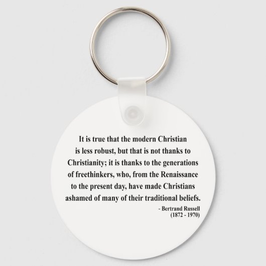 Bertrand Russell Quote 6a Sleutelhanger (Voorkant)