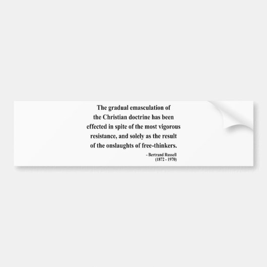 Bertrand Russell Quote 7a Bumpersticker (Voorkant)