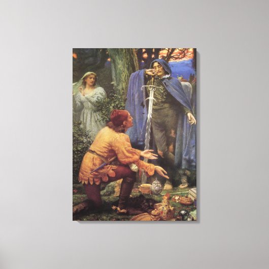 Bertuccio's Bride (door Edward Robert Hughes) Canvas Afdruk (Voorkant)