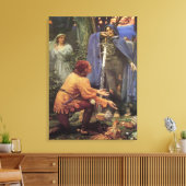 Bertuccio's Bride (door Edward Robert Hughes) Canvas Afdruk (Insitu (Woonkamer))