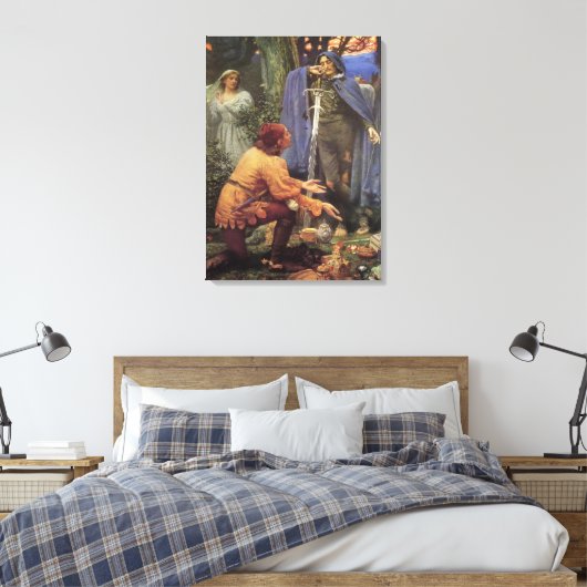 Bertuccio's Bride (door Edward Robert Hughes) Canvas Afdruk (Insitu (Slaapkamer))
