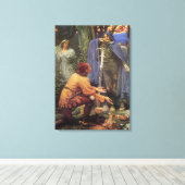 Bertuccio's Bride (door Edward Robert Hughes) Canvas Afdruk (Insitu (Houten vloer))