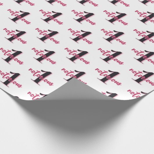 berucht | Pink 90's Hip Hop 1st Verjaardag Cadeaupapier (Hoek)