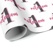 berucht | Pink 90's Hip Hop 1st Verjaardag Cadeaupapier (Rol Hoek)