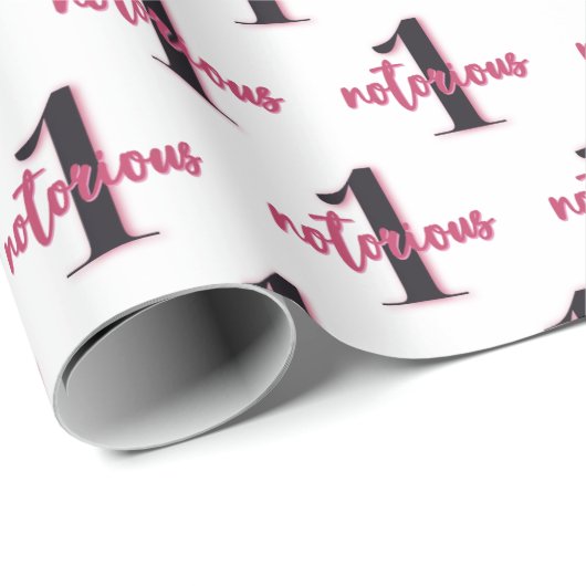 berucht | Pink 90's Hip Hop 1st Verjaardag Cadeaupapier (Rol Hoek)