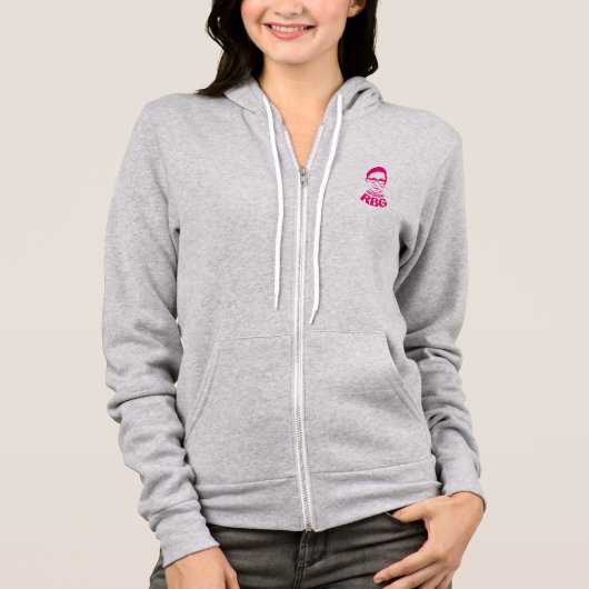 berucht RBG roze Hoodie (Voorkant)