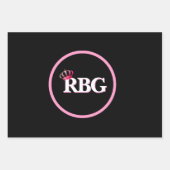 berucht RBG roze zwart Inpakpapier Vel (Voorkant)