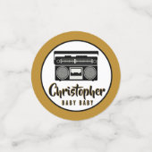 beruchte 1| 90's Hip Hop 1st Birthday Photo Con Confetti (Kleine voorkant)