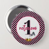 beruchte 1| PINK 90's Hip Hop 1st verjaardag Ronde Button 4,0 Cm (Voorkant /achterkant)