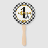 beruchte 1| Retro Hip Hop 1e verjaardag Foto Handwaaier (Voorkant)