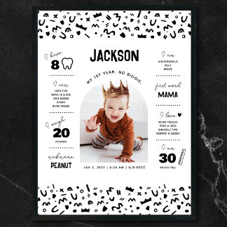 Beruchte één Baby mijlpaal Poster