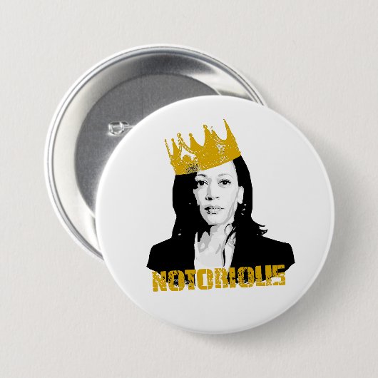 Beruchte Kamala Harris Ronde Button 7,6 Cm (Voorkant /achterkant)