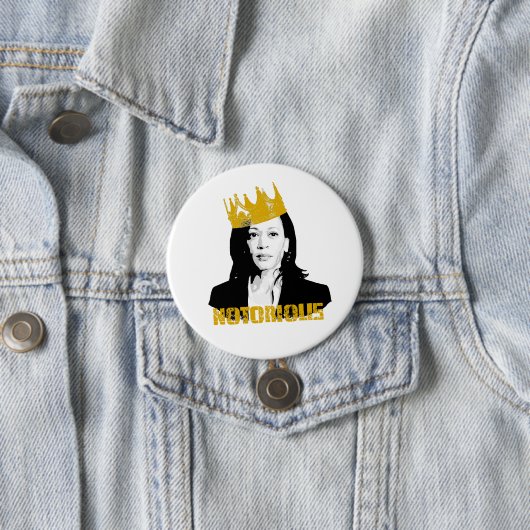 Beruchte Kamala Harris Ronde Button 7,6 Cm (In situ)
