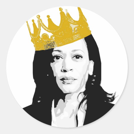 Beruchte Kamala Harris Ronde Sticker (Voorkant)