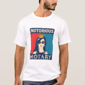 beruchte notaris public Funny Parody T-shirt (Voorkant)