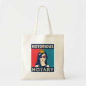 beruchte notaris public Funny Parody Tote Bag (Voorkant)
