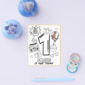 Beruchte ONE Hip Hop 1e Verjaardag Kleurplaat Flyer (Enkel)