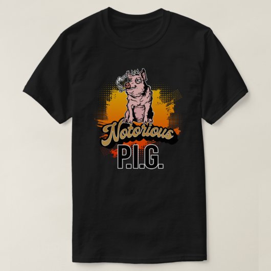 beruchte P.I.G.-Sticker T-shirt (Design voorkant)