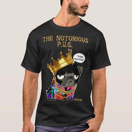 beruchte pug 218 t-shirt (Voorkant)