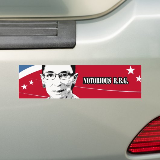 beruchte R.B.G. - Ruth Bader Ginsburg Bumpersticker (Op auto)