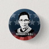 beruchte R.B.G. - Ruth Bader Ginsburg Ronde Button 3,2 Cm (Voorkant)