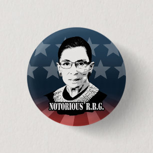 beruchte R.B.G. - Ruth Bader Ginsburg Ronde Button 3,2 Cm