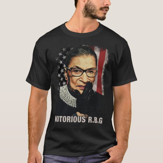 Beruchte RBG Amerikaanse vlag T-shirt (Voorkant)